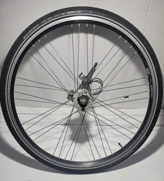 Voorwiel 28 inch met naafdynamo | Shimano | DH-2R30-E-H | BR-IM41-F