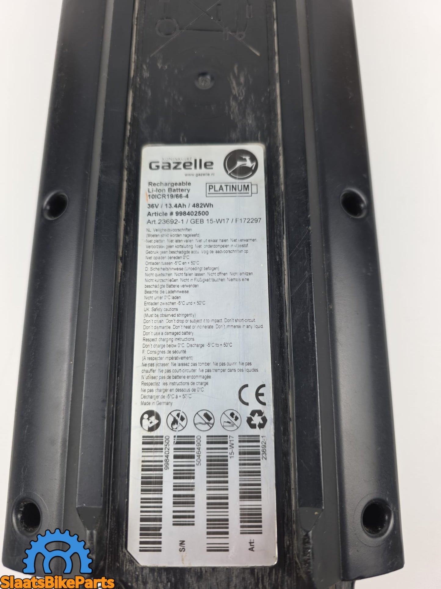 Gazelle Platinum Accu 36V 482Wh Defect | Revisie Onderdelen