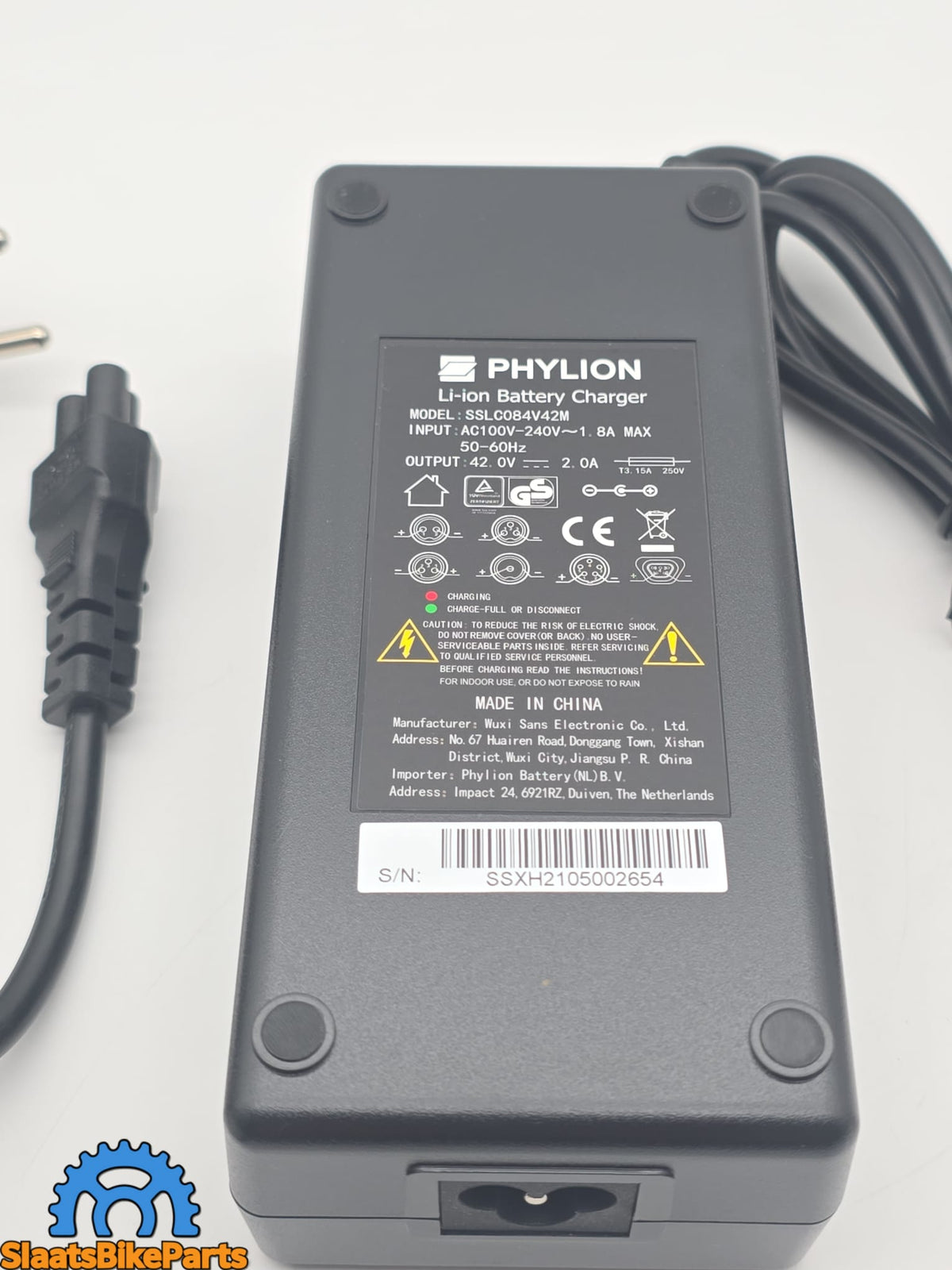 Acculader | Phylion | 42V 2A | RCA / Tulp | 36V