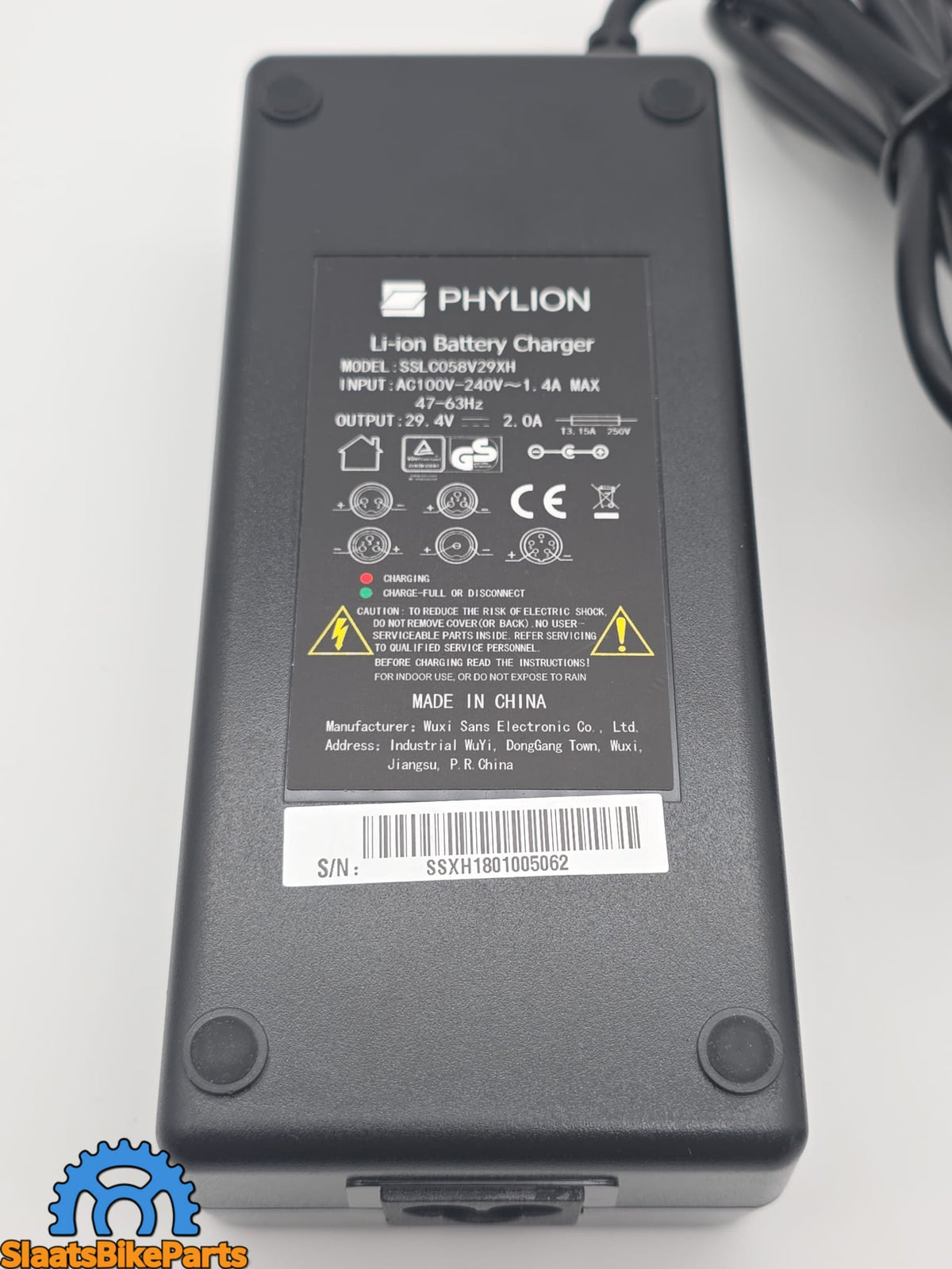 Acculader | Sparta E-Motion / Batavus E-go | Phylion 24V | 1-pins