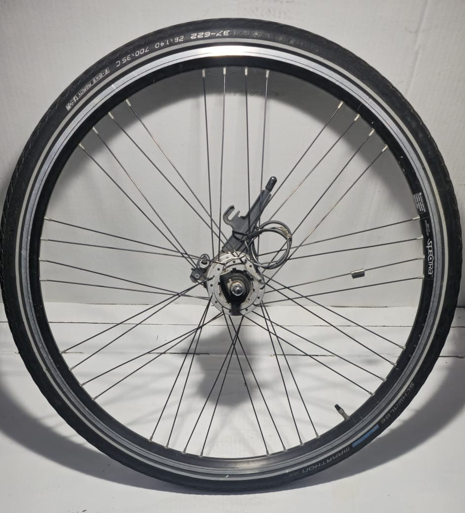 Voorwiel 28 inch met naafdynamo | Shimano | DH-2R30-E-H  | BR-IM41-F