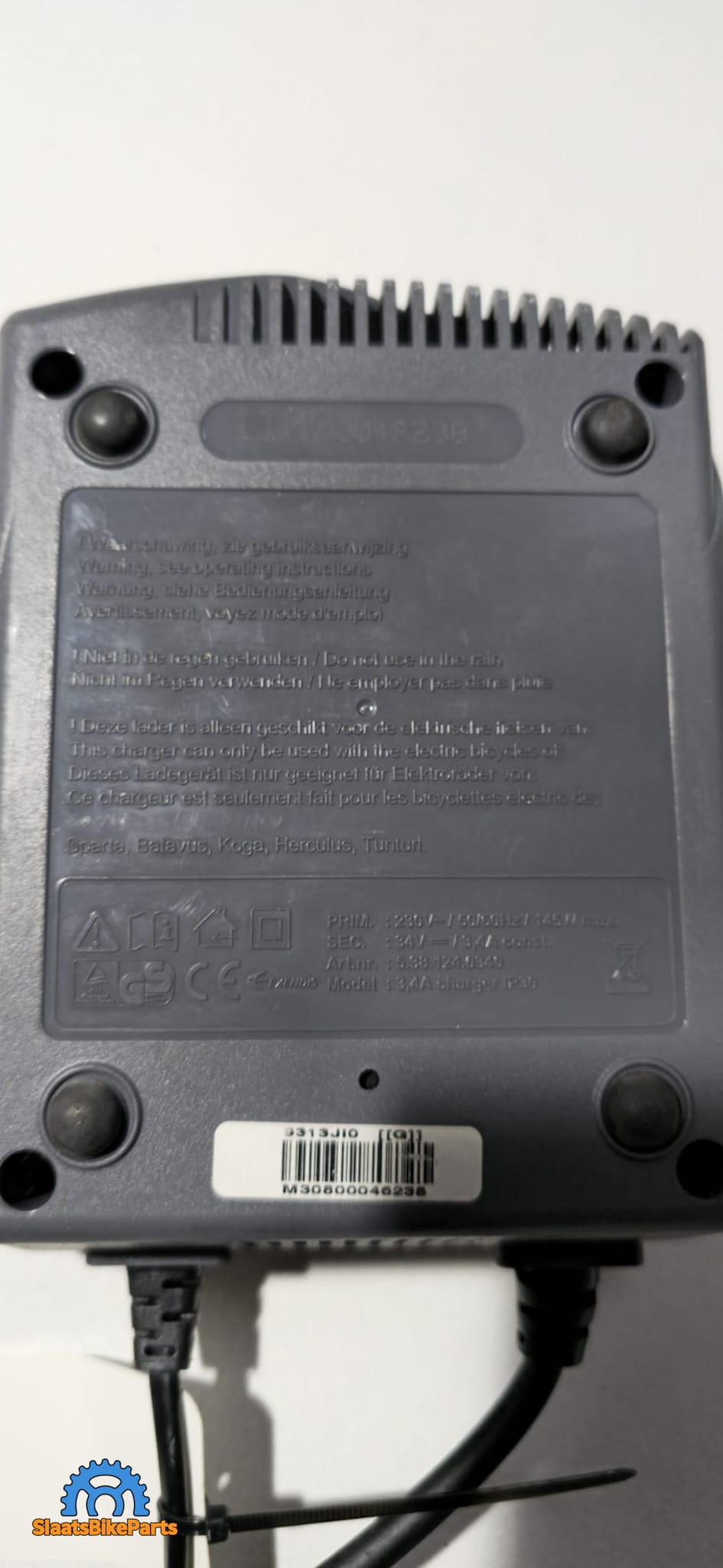 Acculader 24V 3-pins |  Batavus | Sparta | Koga