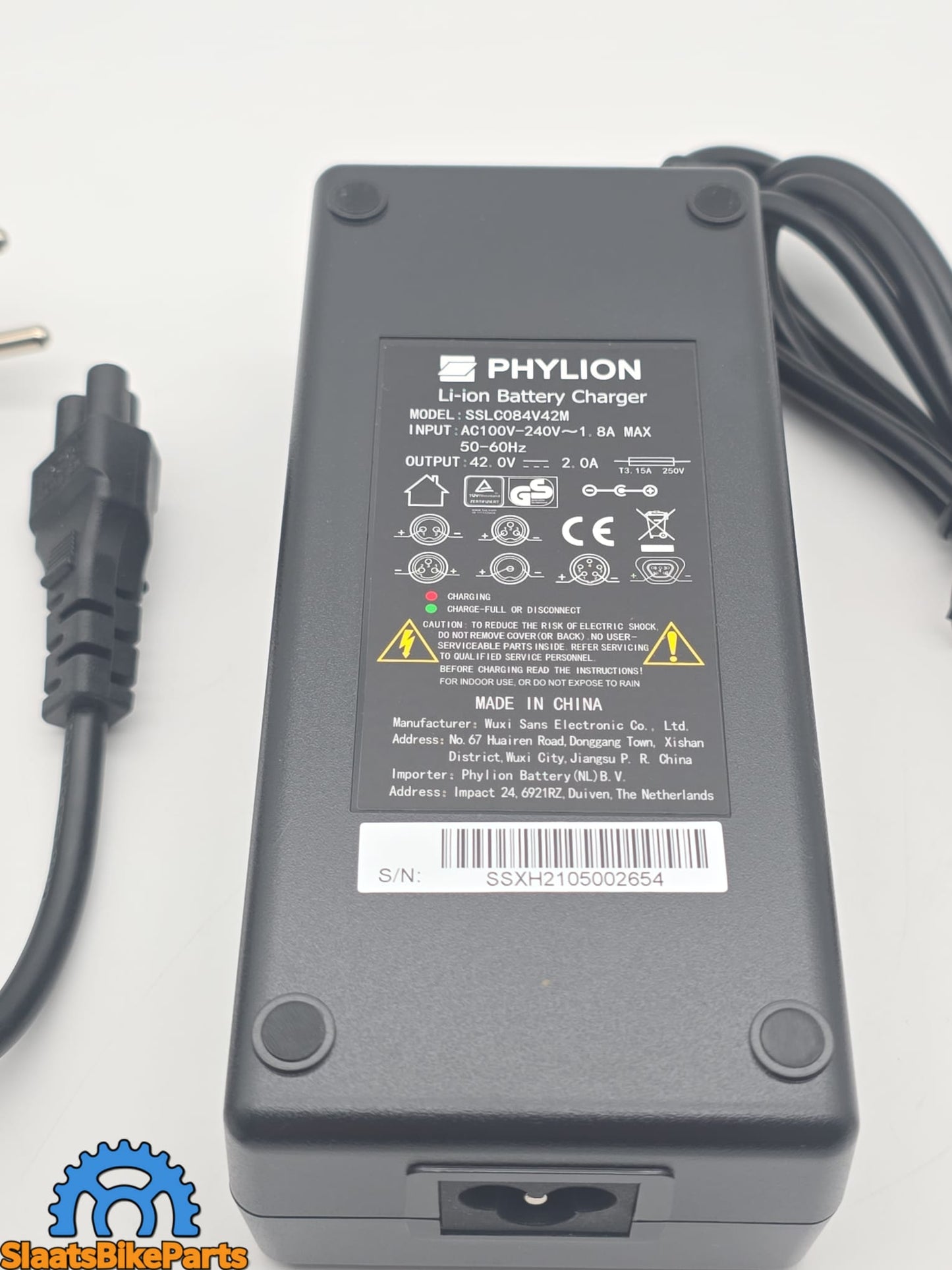 Acculader | Phylion | 42V 2A | RCA / Tulp | 36V